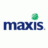 a blue and green logo maxis